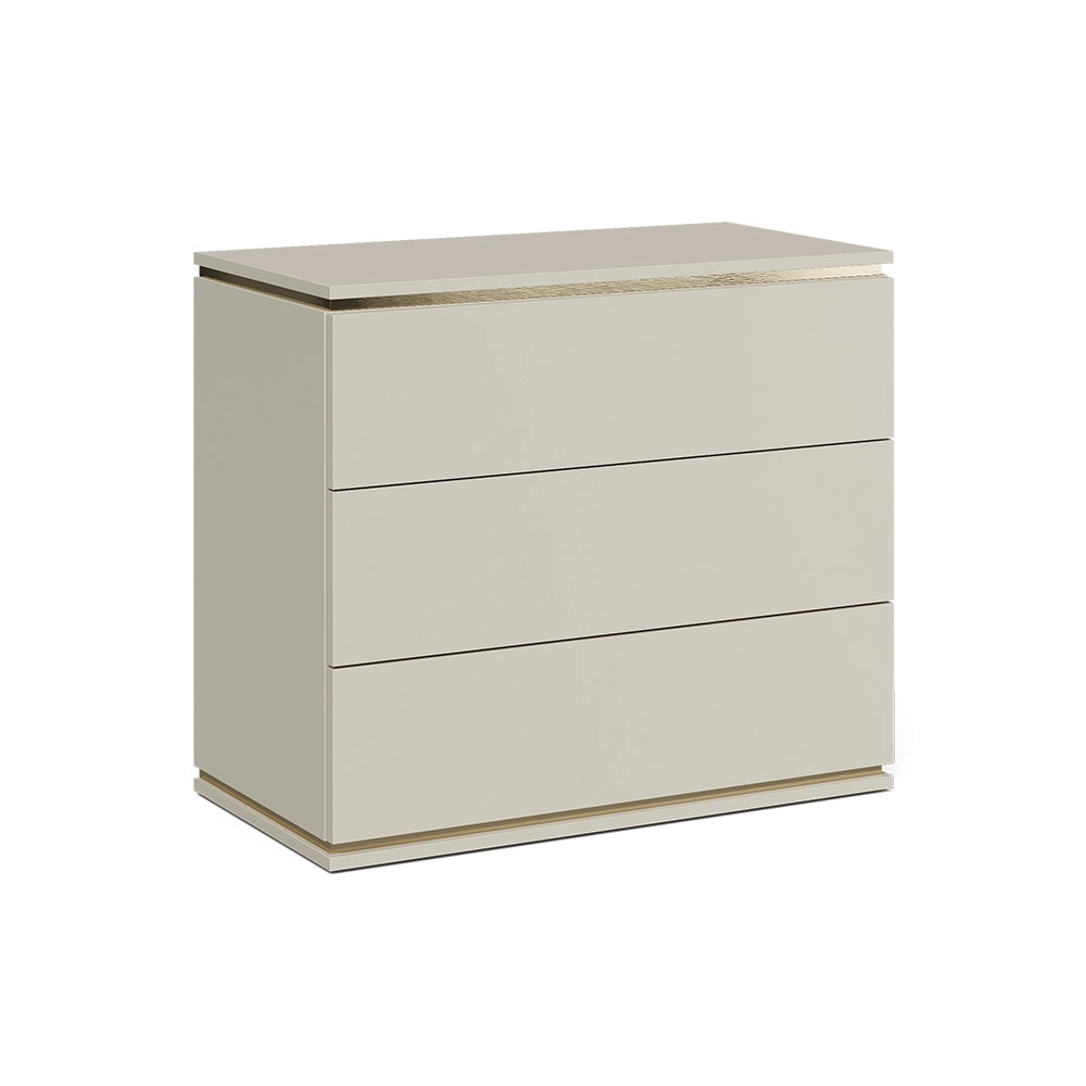 Vicco Cassettiera per camera da letto Oro 80 x 70 cm con 3 cassetti
