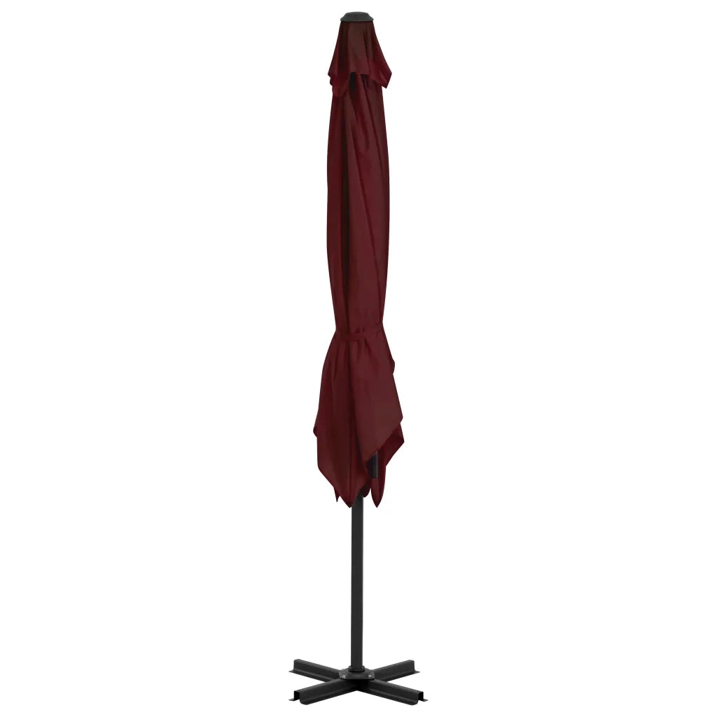 Ombrellone a Sbalzo con Palo Alluminio 250x250 cm Rosso BordÃ²