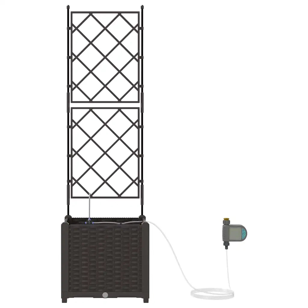 Vaso da giardino Marrone 40 x 40 x 142 cm Plastica 42002826