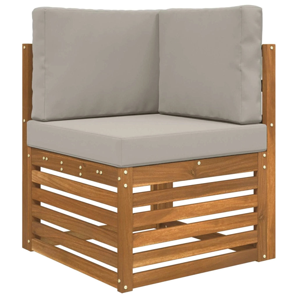 Cuscino per divano da esterno 3 pcs Grigio Poliestere