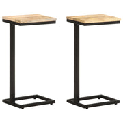 Tavolini Laterali 2 pz 31,5x24,5x64,5 cm Legno di Mango Grezzo cod mxl 59741