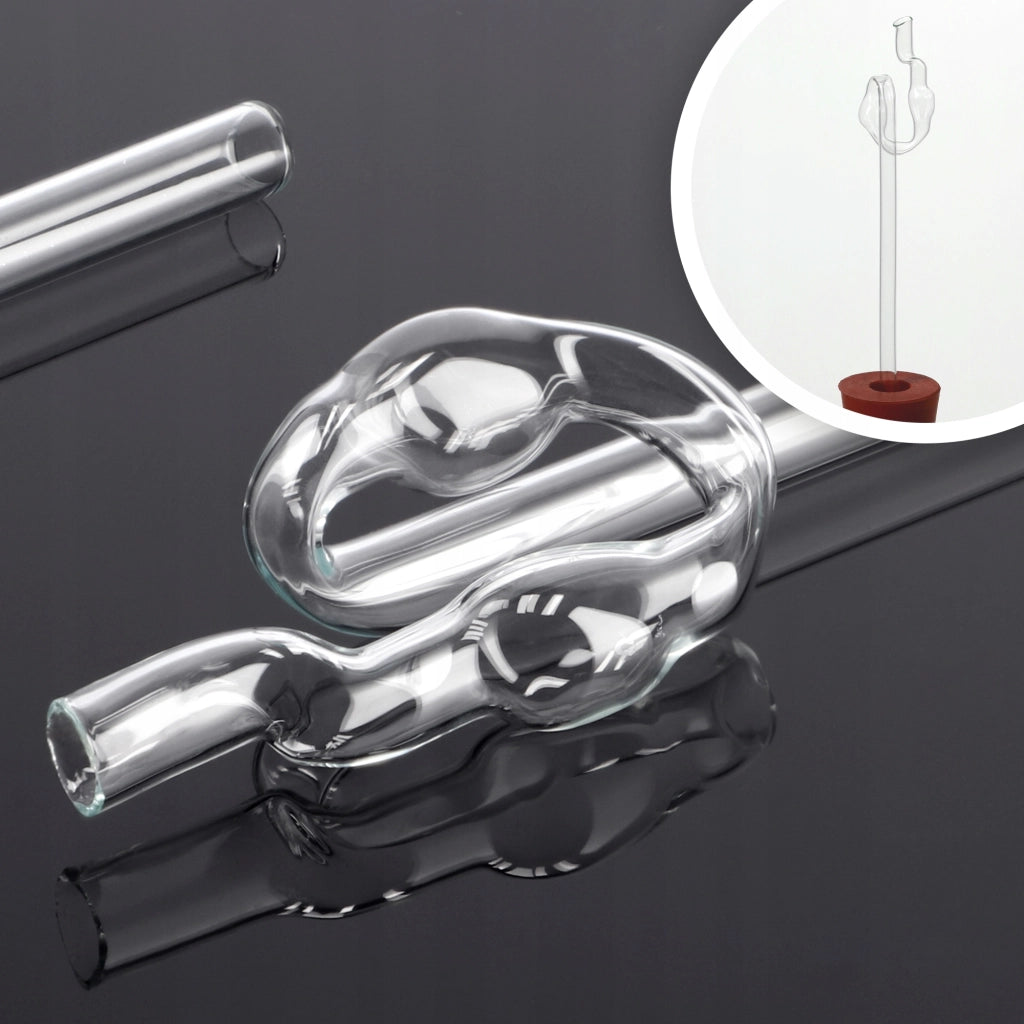 Tubo di fermentazione in vetro KADAX per damigiana, ideale per vino e liquori.