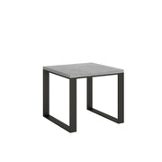 Tavolo apribile 90x90/180 cm Tecno Libra telaio Antracite - Cemento
