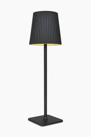 Lampada da tavolo LED nera 5W ricaricabile con pannello solare e cavo USB, 40 cm, luce calda/fredda/naturale, sensore crepuscolare, batteria 2000mAh