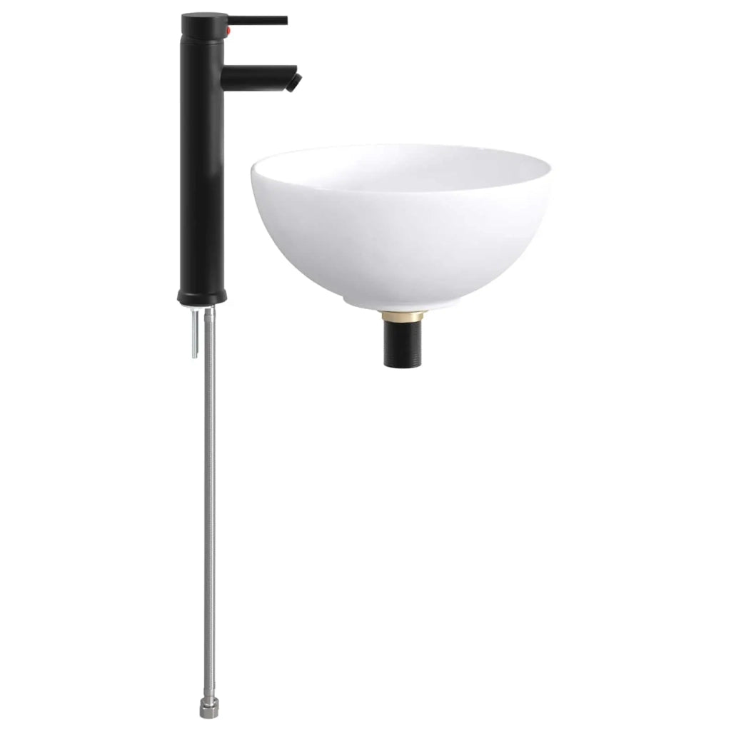 Lavabo da bagno Nero Opaco 32 x 32 x 13 cm Metallo