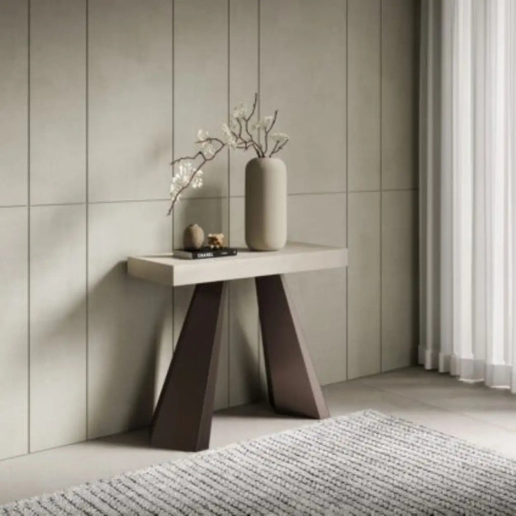 Consolle allungabile 90x40/196 cm Diamante Small cashmere telaio orso