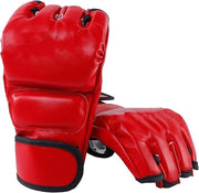 Guantoni da Box con Palmo Aperto – Guantoni da Pugilato per Allenamento e Kickboxing – Rosso