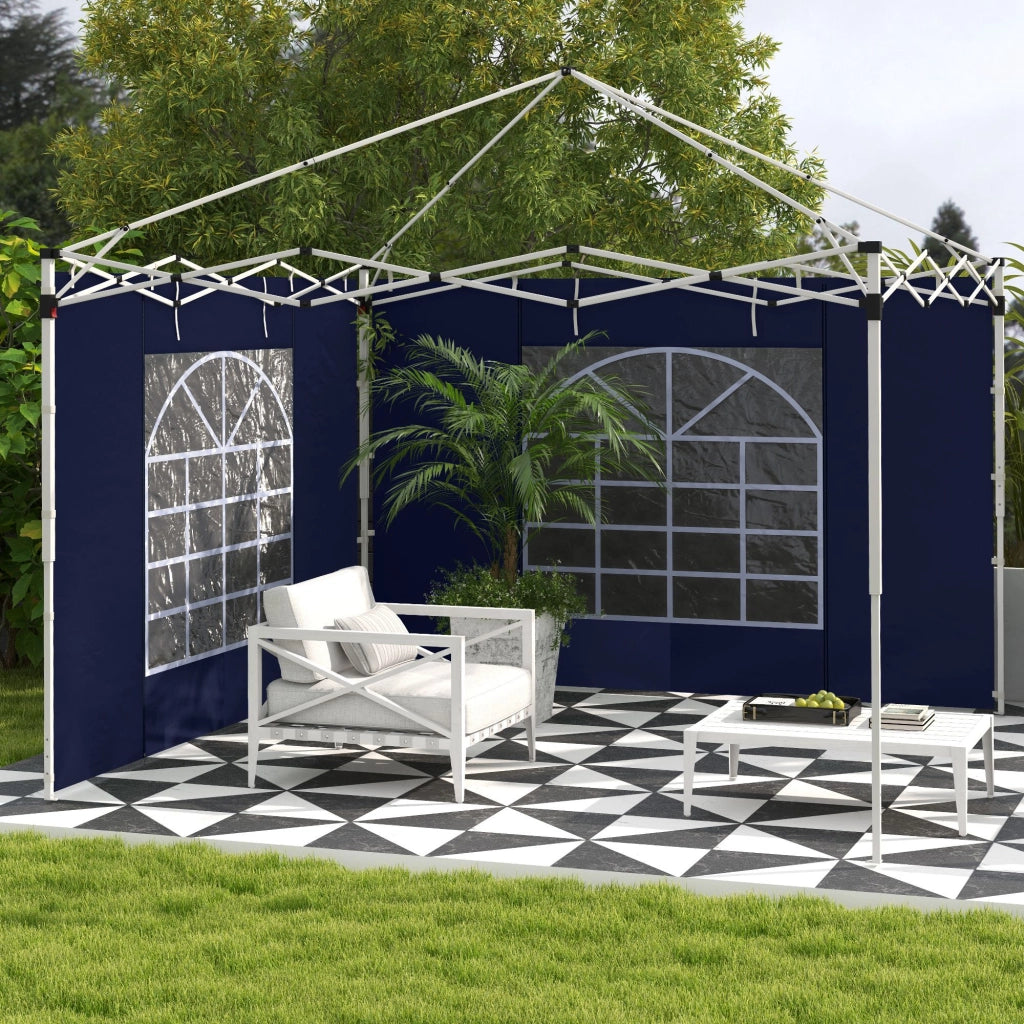 Tende da giardino 2 pezzi per gazebo 3x6m o 3x3m ¨C zephmum ¨C Blu