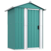 Casetta da giardino cabina ripostiglio casetta da esterno robusta casetta per attrezzi 126 x 97,5 x 177 cm acciaio zincato verde 02_0022345