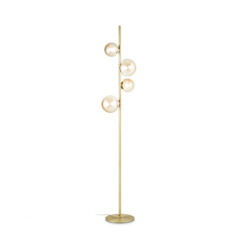 Lampada Da Terra Perlage Pt4 Ambra Ideal-Lux