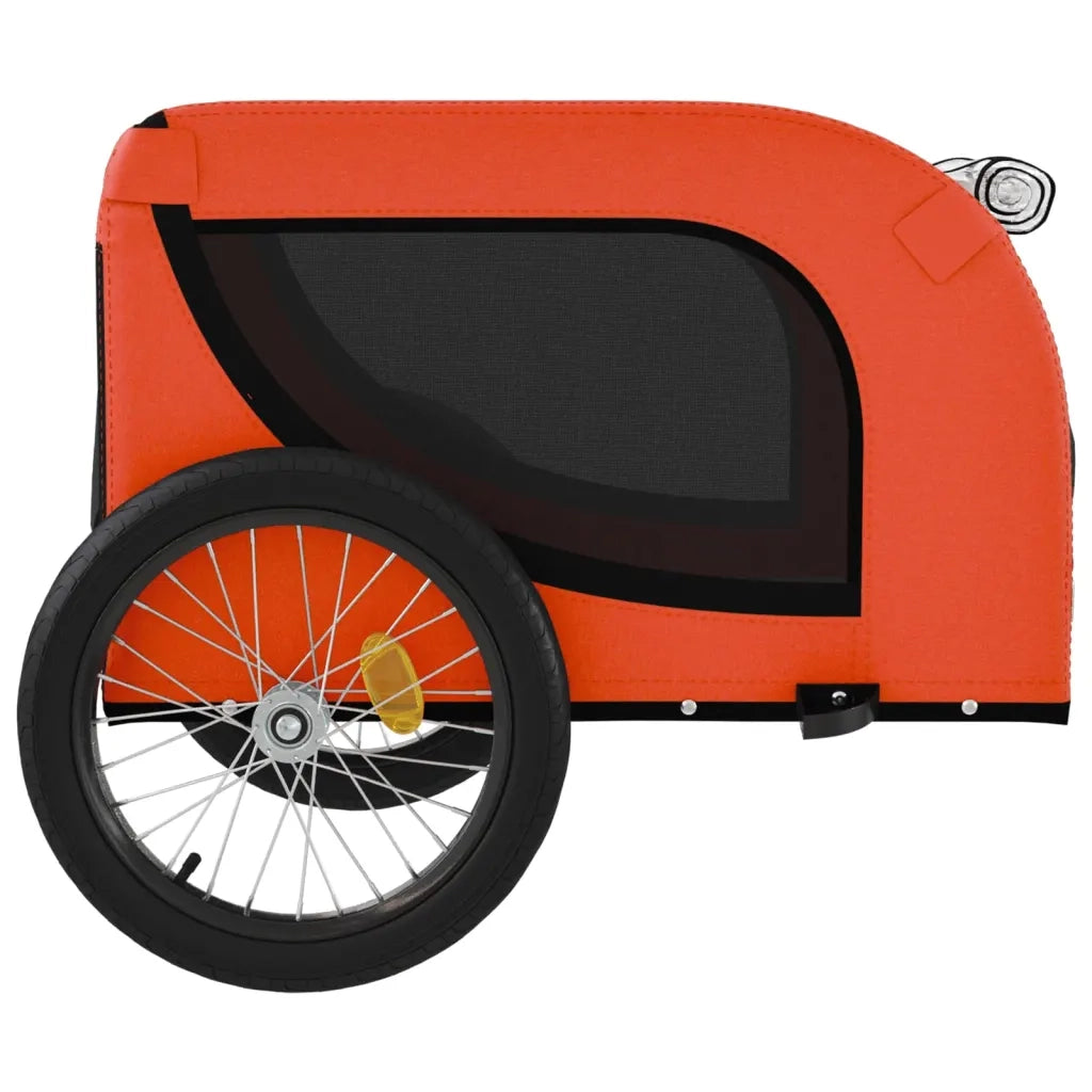 Rimorchio da Bici per Animali Arancione e Nero Oxford e Ferro CFW4337048