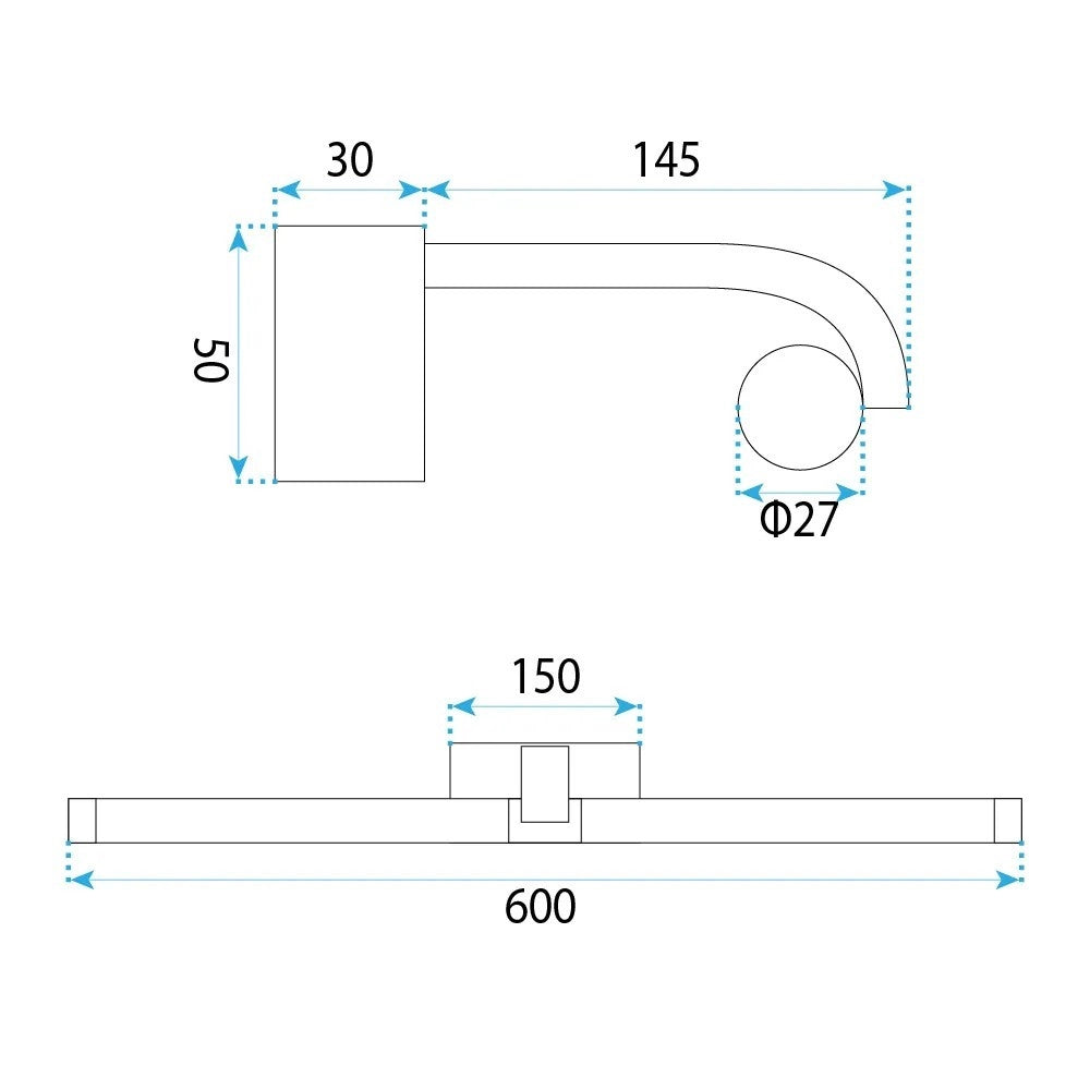 Applique Da Bagno Led APP1884-1W 60cm Gold