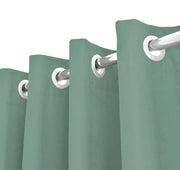 Tenda Semioscurante 140 x 290 Cm Moderne Con Occhielli  Salvia - 2 Tende