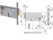 ELETTROSERRATURA DA INFILARE PER FASCE MM.77 H 1435  mm.90 (14350900)    CISA