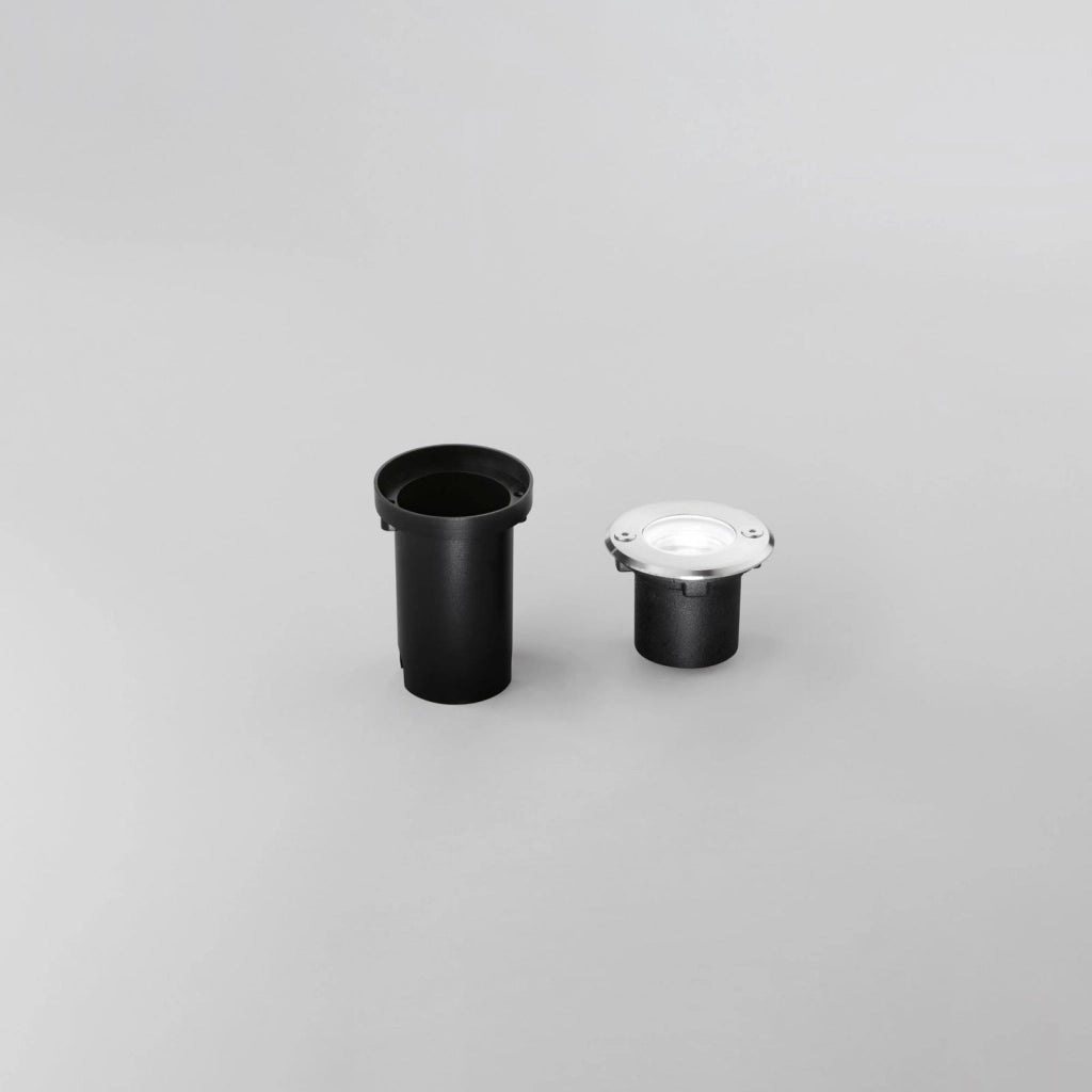 FARO A INCASSO CALPESTABILE LED WALK ACCIAIO TONDO 3W 345LM 3000K IP67 7X6,6CM