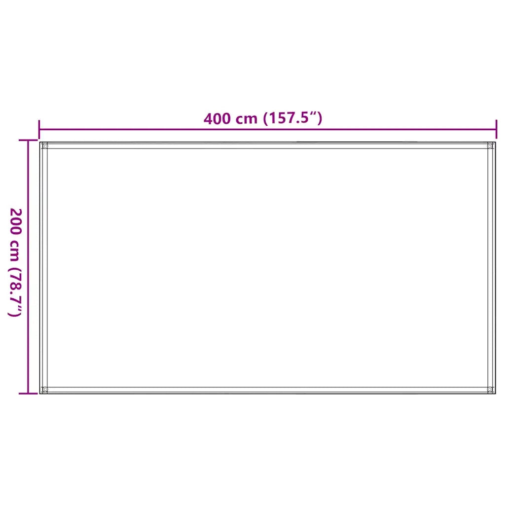 Tappeto da Tenda Verde Chiaro 200x400 cm HDPE 4002270