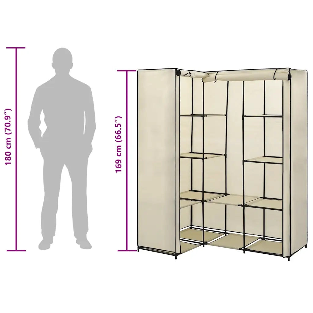 Armadio Angolare Crema 130x87x169 cm CFW2979823