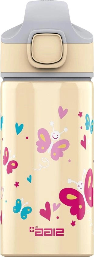 Fles per bambini con coperchio anti-schizzo - 04 litri - bottiglia con beccuccio farfalla - facile da utilizzare con una mano