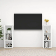 Mobili TV 2 pz Bianchi 107x35x37 cm in Truciolato cod mxl 17582