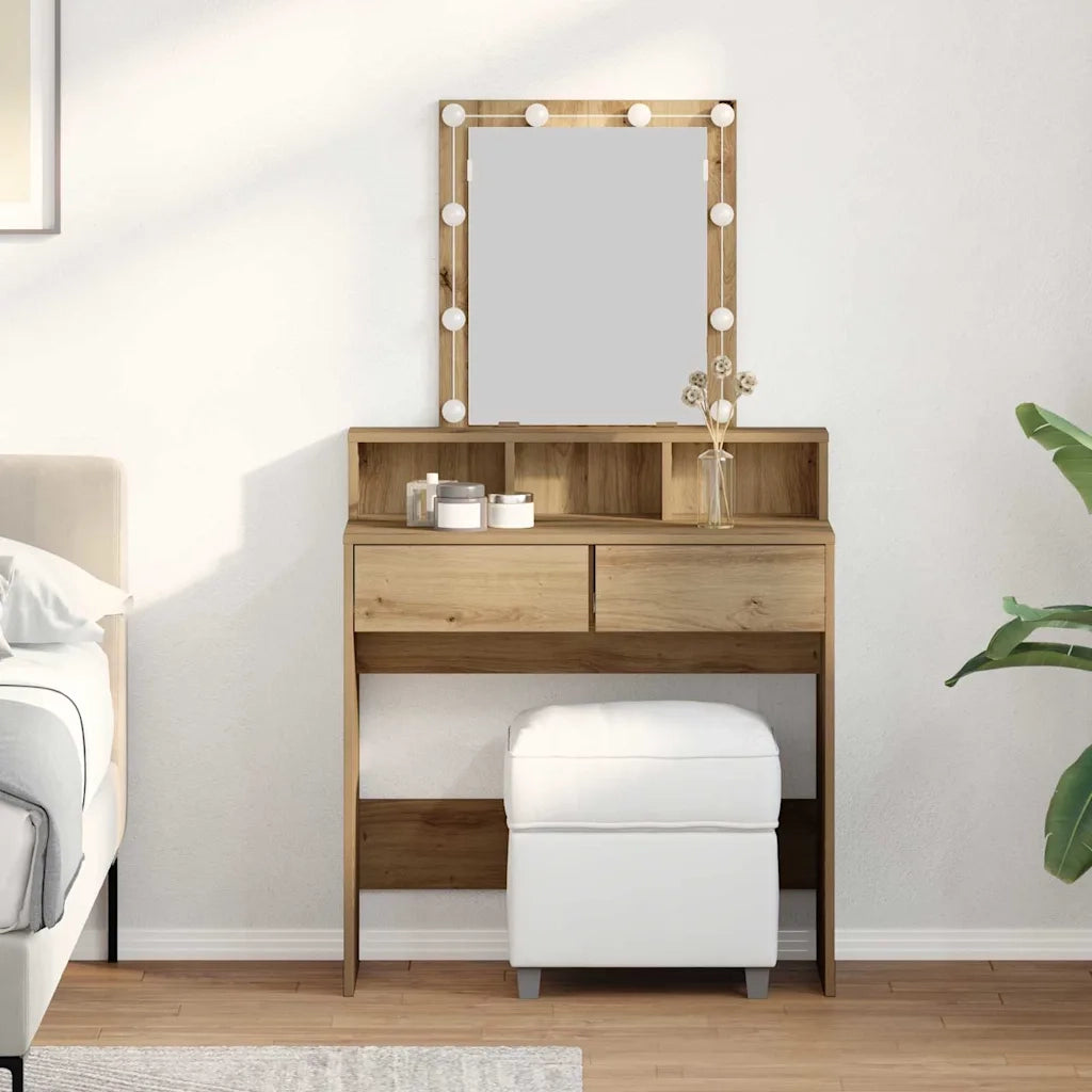 Toeletta | Tavolo da Trucco rovere artigianale 80 x 41 x 144.5 cm