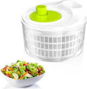 Centrifuga per insalata con azionamento manuale e coperchio - 3 litri contenitore - set di filtri - aiuto in cucina - centrifuga per insalata - lavaggio e asciugatura insalata verdura frutta - 22,5 cm x 15 cm centrifuga per insalata