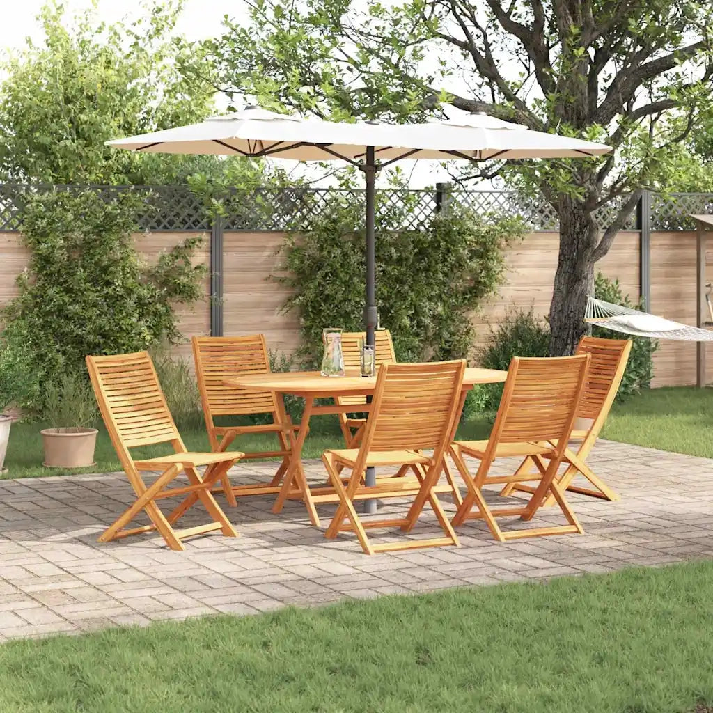 Set da Pranzo per Giardino 7 pcs Marrone 3375758
