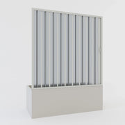 Porta doccia sopravasca in PVC a soffietto 150 cm H 150 mod. Ibisco con apertura laterale