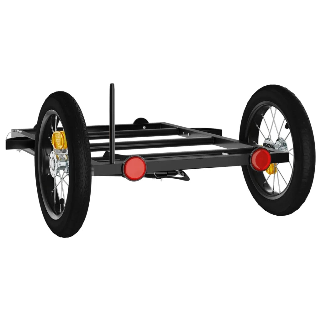 Rimorchio da Bici Nero 122x53x28 cm in Ferro CFW5879079