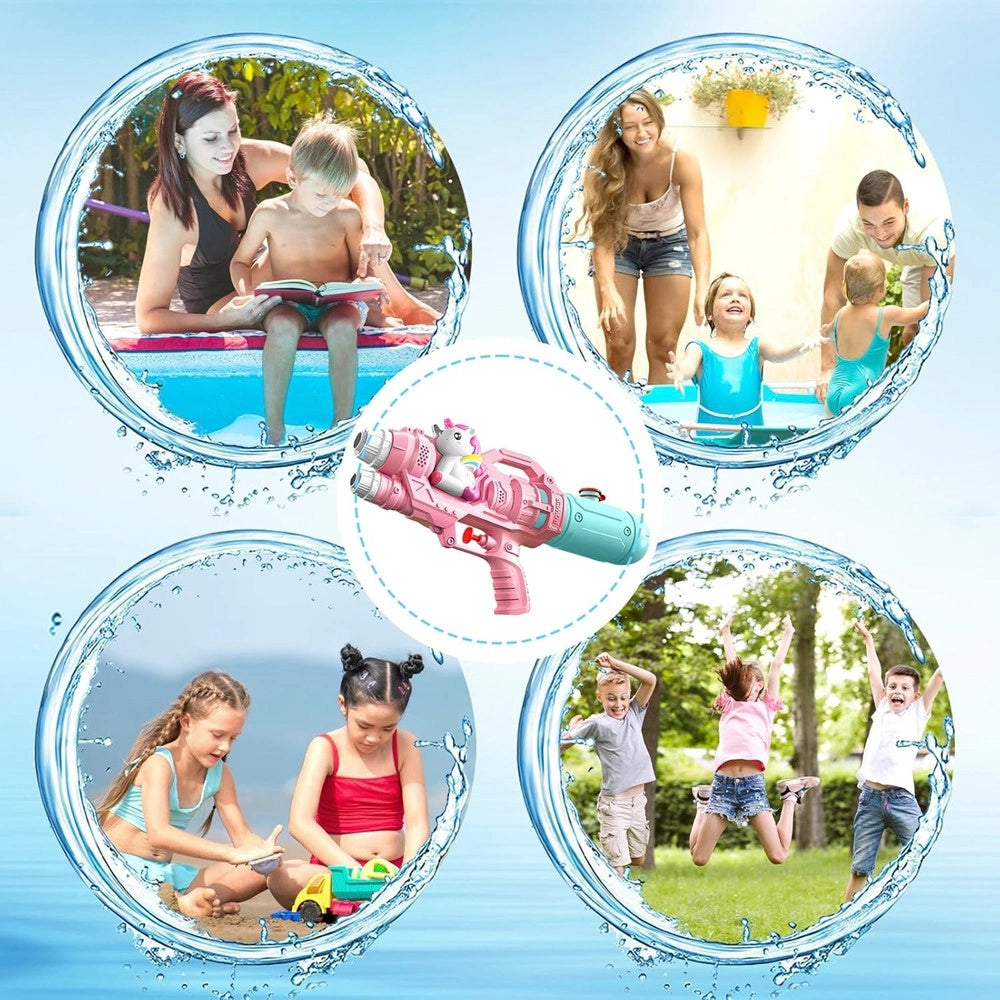Trade Shop - Pistola Ad Acqua Per Bambini A Forma Di Unicorno Giocattolo A Doppio Spruzzo 21cm 618559 -