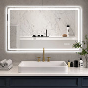 Specchio LED bagno 60x100 cm antiappannamento dimmerabile IP44