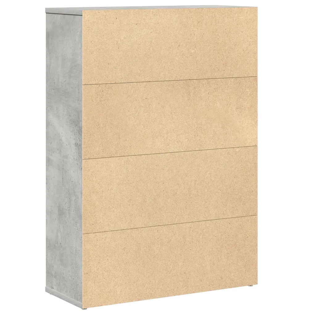 Libreria Grigio Cemento 60x24x85 cm in Legno Multistrato 860412