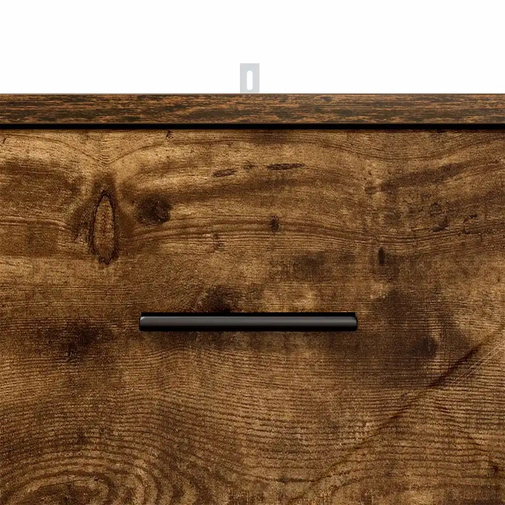 Comodino | Armadio da Notte | Mobiletto da notte Rovere fumo 38 x 38 x 66 cm Legno multistrato