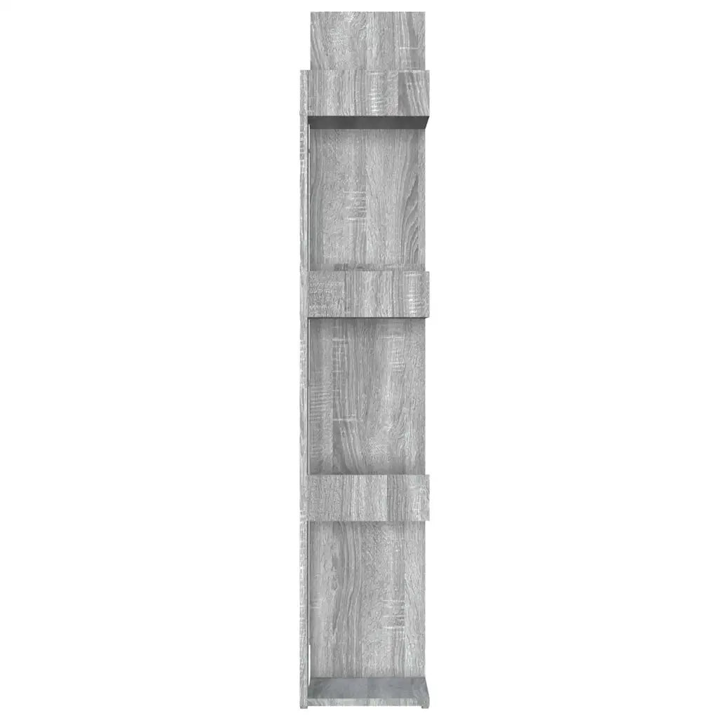 Libreria Grigio Sonoma 86x25,5x140 cm in Legno Multistrato 816003