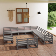 Set Divani da Giardino 13 pz in Legno Massello di Pino  cod mxl 37123
