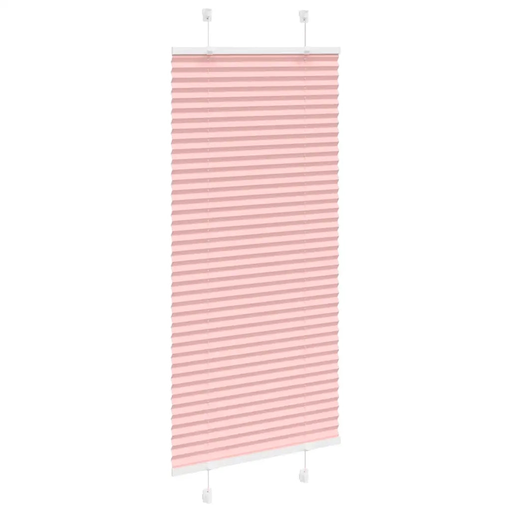 vidaXL Tenda Plissettata Rosa 55x100 cm Larghezza Tessuto 54,4 cm