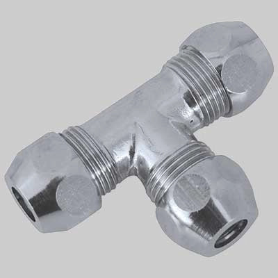 RACCORDO A TEE UGUALE CROMATO  10x10x10     VA ALBERTONI