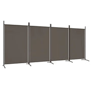 Divisorio a 4 Pannelli-Set di 4 pannelli Paravento Antracite 346x180 cm Tessuto