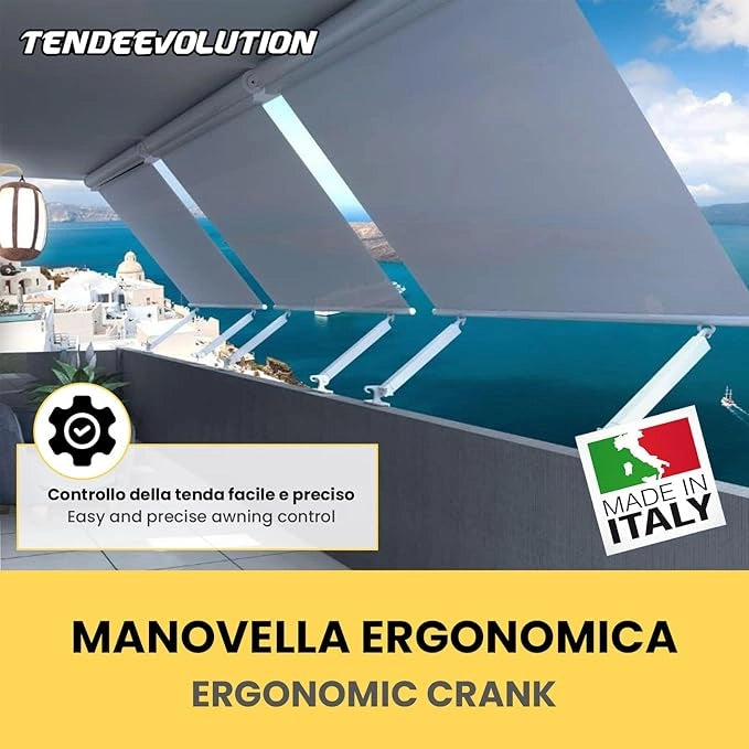 Arganello Speed per Tende da Sole - Colore Nero - Rapporto 3:1 - Made in Italy
