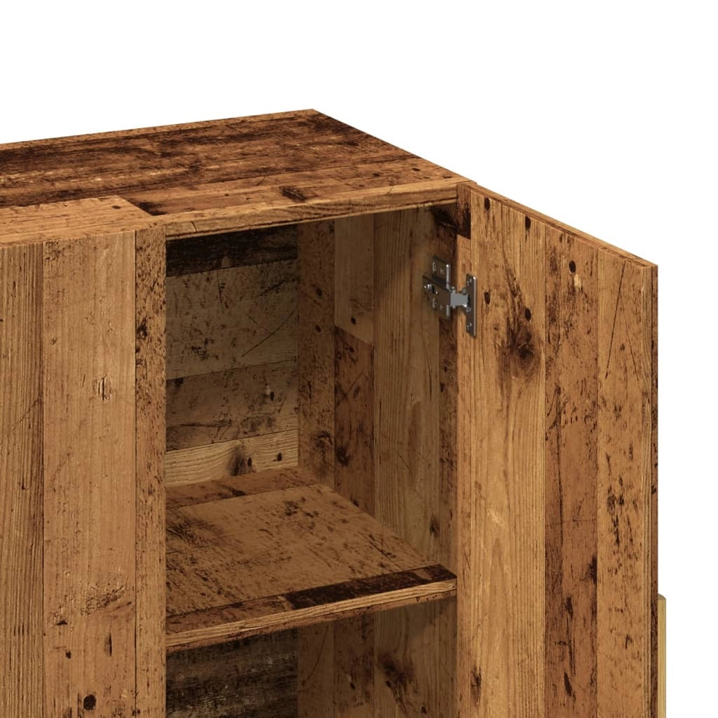 Buffet credenza cassettiera armadio mobile contenitore organizer cucina soggiorno salotto legno vecchio 90 x 34 x 80 cm legno ingegnerizzato marrone 02_0036614
