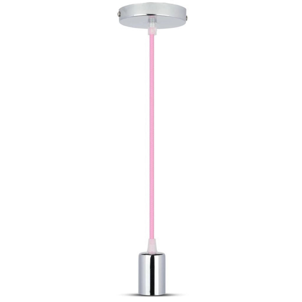 Coppa di metallo cromato a sospensione rosa chiaro
