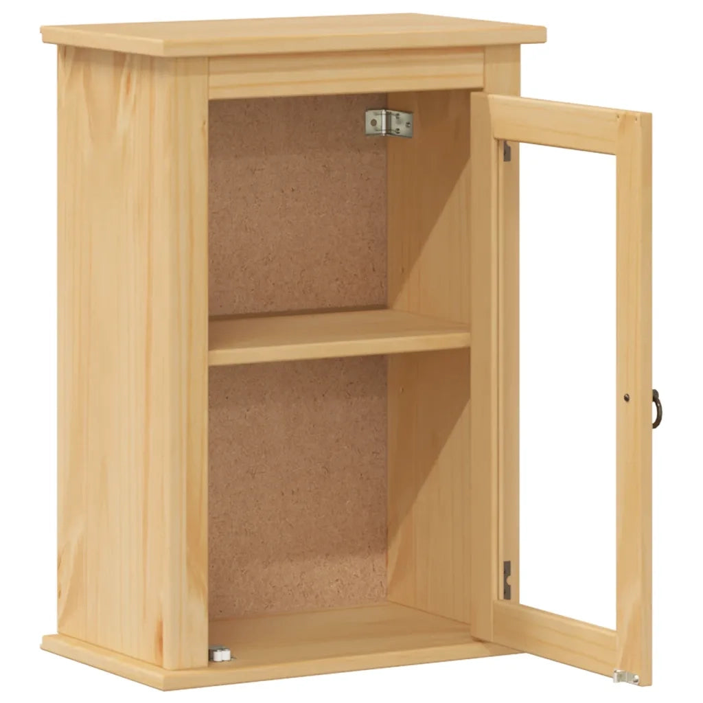 Mobile Bagno a Parete Corona 45x27x64,5cm Legno Massello Pino 4013401