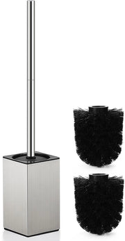 Borsetto per wc in acciaio inossidabile con holder per borsetto, 2 teste di borsetto, progettato per un rapido asciugamento, finitura argento