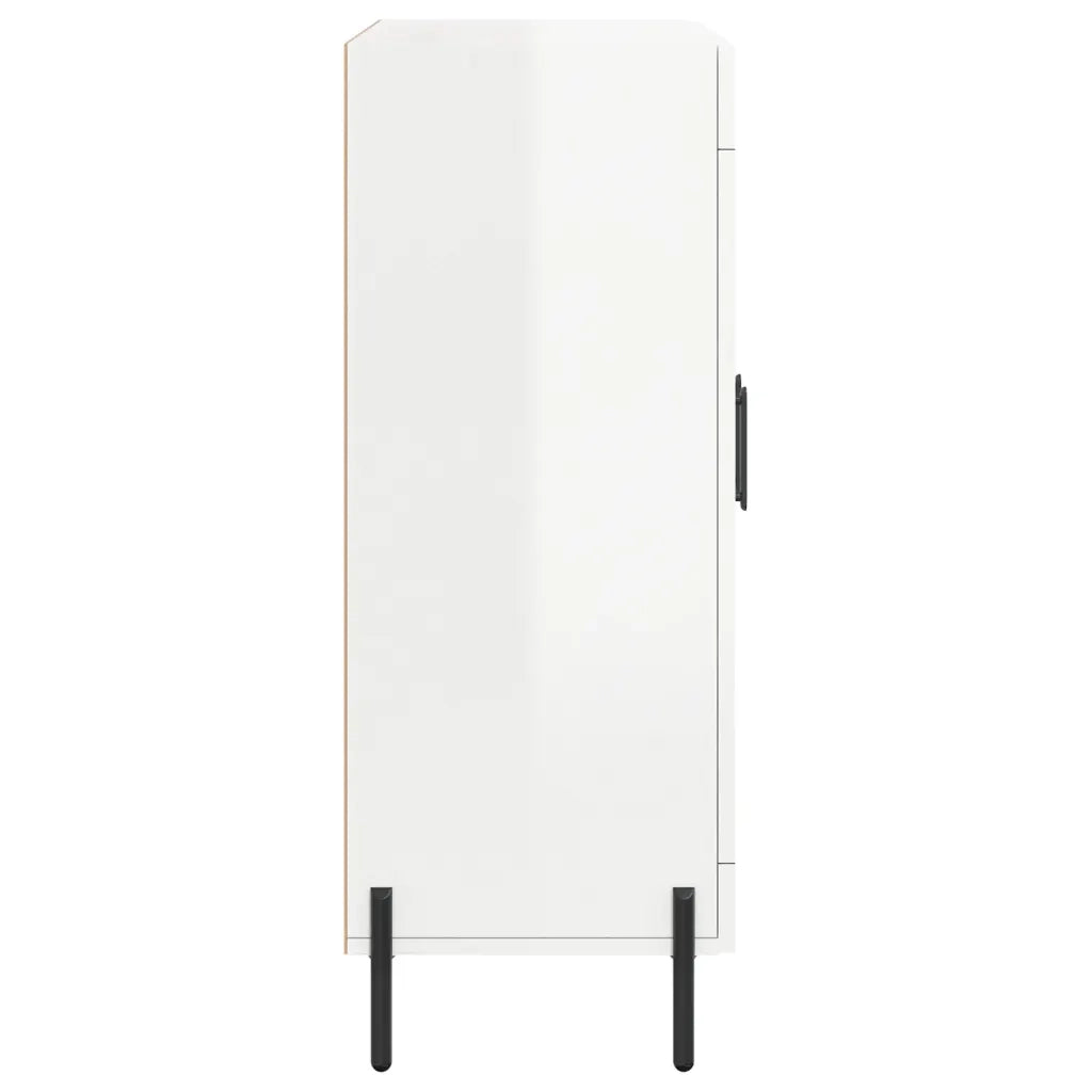 Credenza-Buffet-Armadio da cucina 69,5x34x90 cm in Legno Multistrato Bianco Lucido 912944