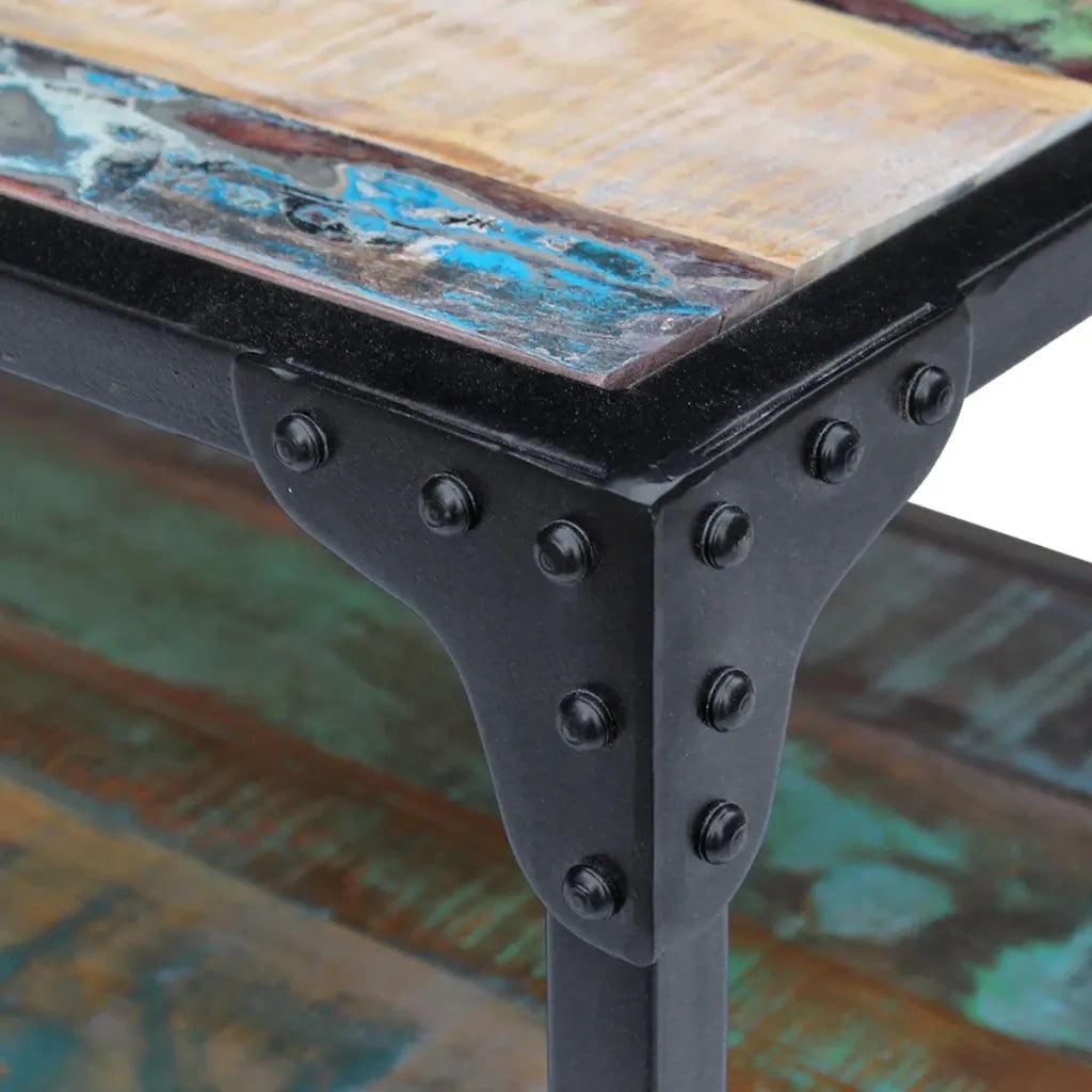 Tavolino da CaffÃ¨ in Legno Massello Anticato cod mxl 26571
