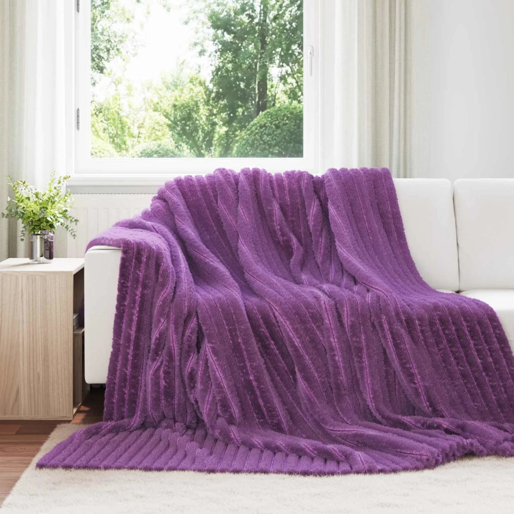 Coperte da Pile 6 pcs Viola 270 x 240 cm Panno