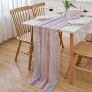 Tavolo da pranzo con tenda regalo 4m x 70cm Tavolo da pranzo con tenda in chiffon colorata e stoffa lavabile