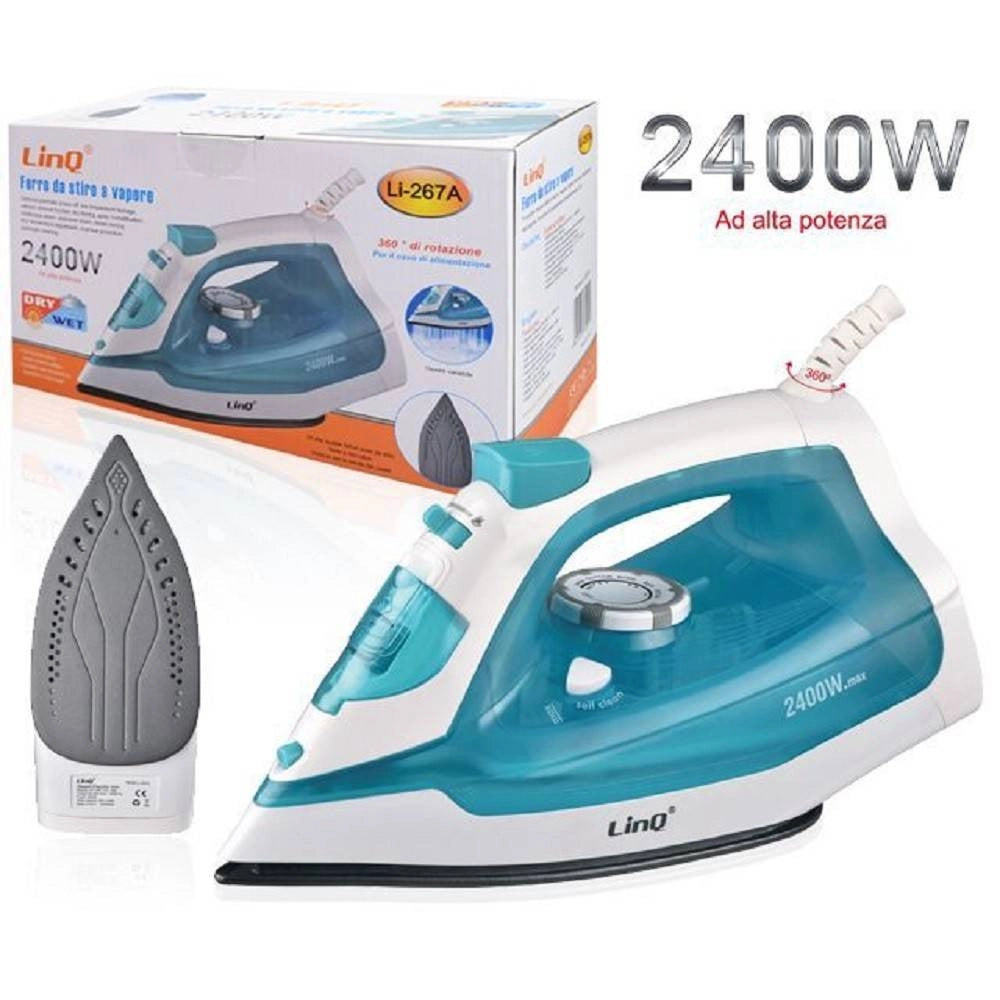 Trade Shop - Ferro Da Stiro A Vapore Steam Iron 2400w 200ml Li-267a Getto Piastra Temperatura -