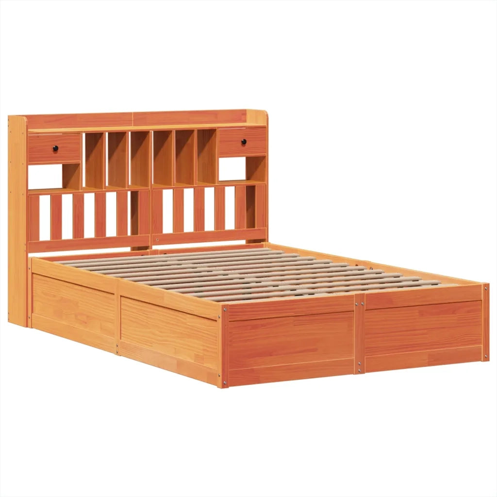 Letto senza Materasso Marrone Cera 140x190 cm in Legno di Pino 3323508