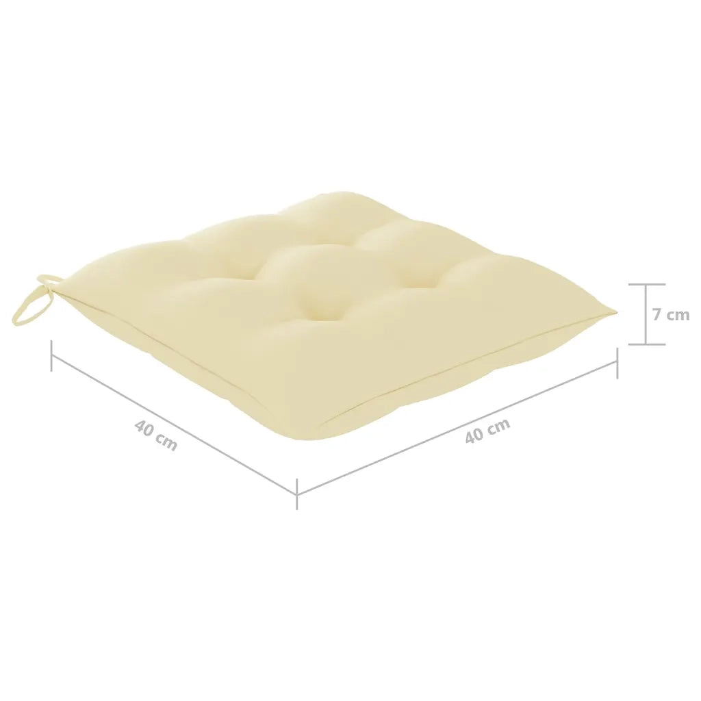 Sedie da Giardino Pieghevoli 8 pz con Cuscini Massello Acacia 3078307