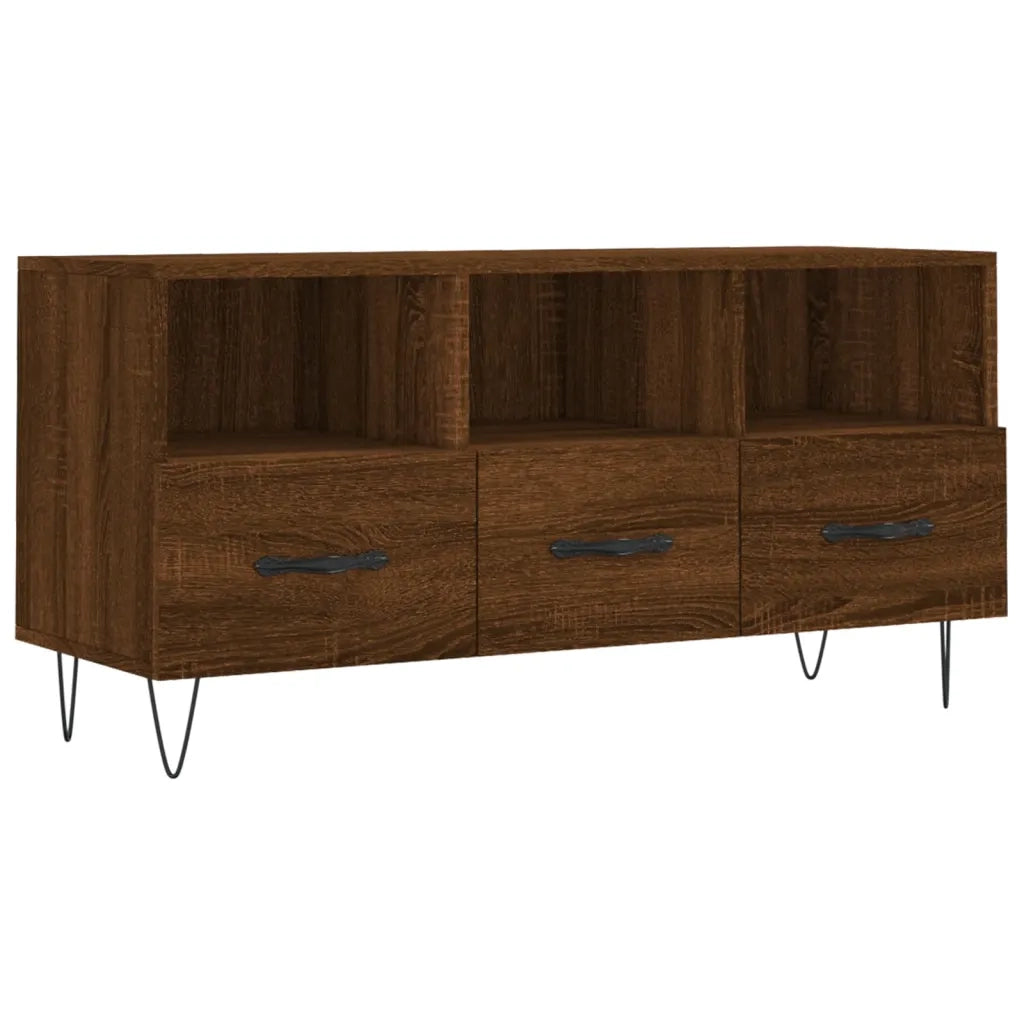 Mobile TV Rovere Marrone 102x36x50 cm in Legno Multistratocod mxl 128790